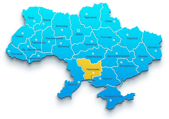 Карта Николаевской области